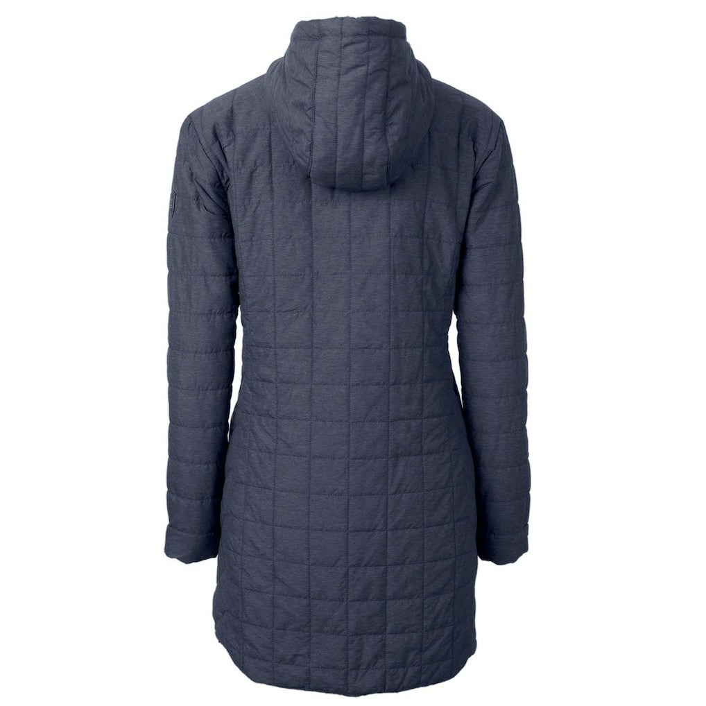 NFL Denver Broncos Cutter & Buck Women's Rainier Primaloft Eco Hooded Long Lightweight Coat