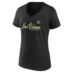 NFL New Orleans Saints Women's Shine Time V-Neck T-Shirt