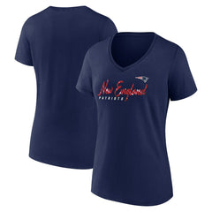 NFL New England Patriots Women's Shine Time V-Neck T-Shirt