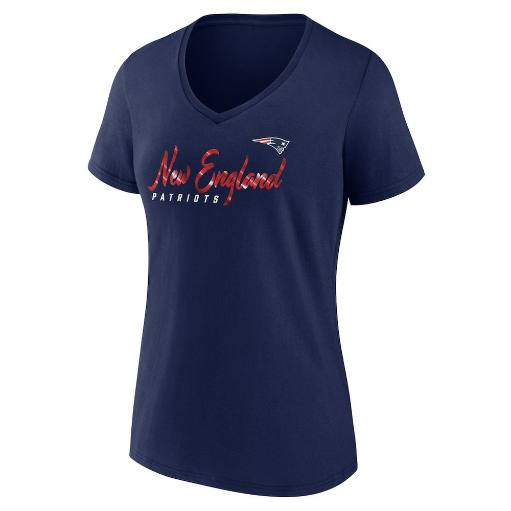 NFL New England Patriots Women's Shine Time V-Neck T-Shirt