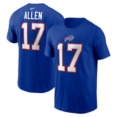 NFL Buffalo Bills Josh Allen  Player Name & Number T-Shirt