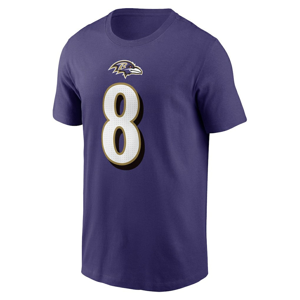 NFL Baltimore Ravens Lamar Jackson  Player Name & Number T-Shirt