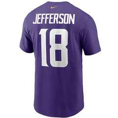 NFL Minnesota Vikings Justin Jefferson  Player Name & Number T-Shirt