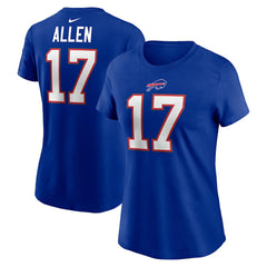 NFL Buffalo Bills Josh Allen  Women's Player Name & Number T-Shirt