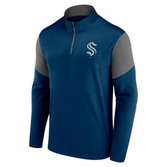 Seattle Kraken Fanatics Logo Quarter-Zip Top