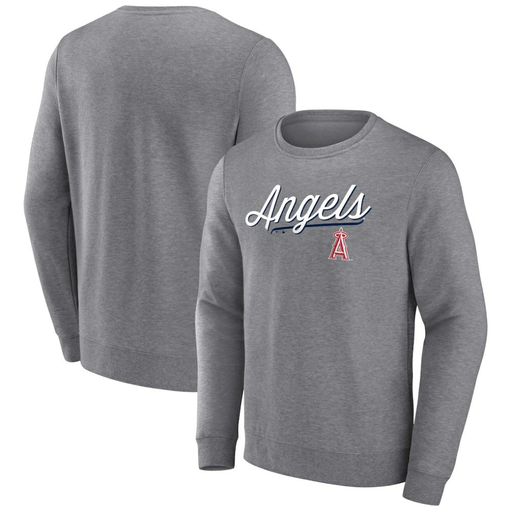 Los Angeles Angels Simplicity Pullover Sweatshirt - Heather Gray