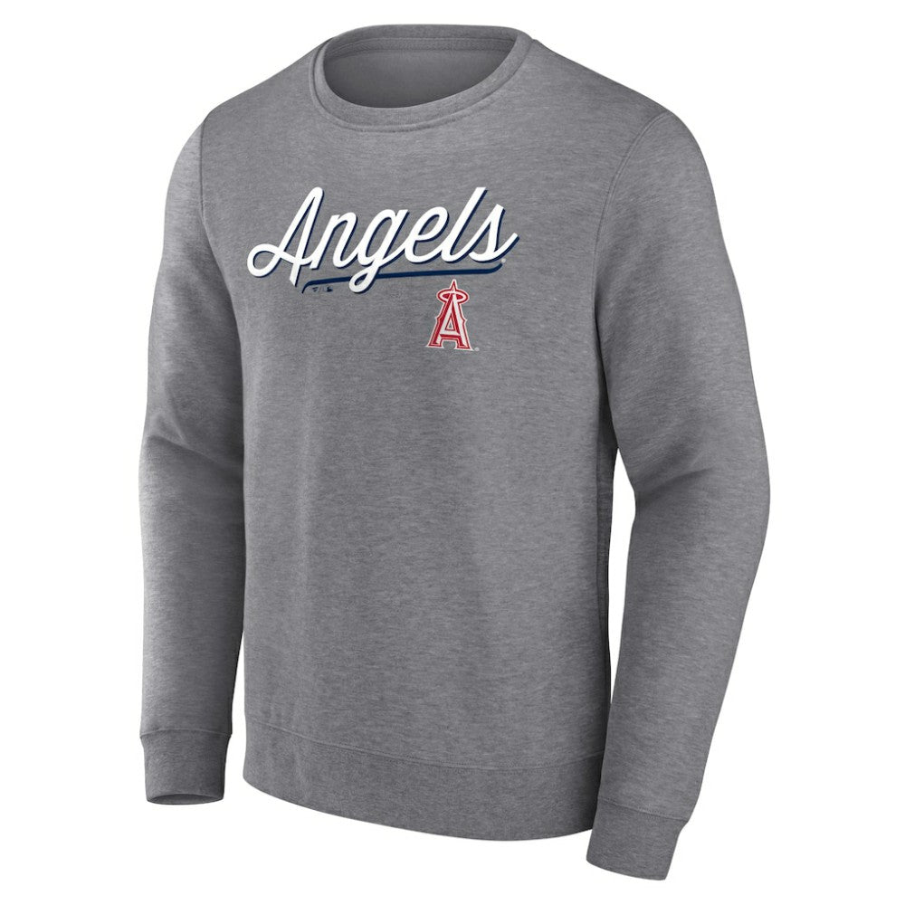 Los Angeles Angels Simplicity Pullover Sweatshirt - Heather Gray
