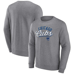 Chicago Cubs Simplicity Pullover Sweatshirt - Heather Gray