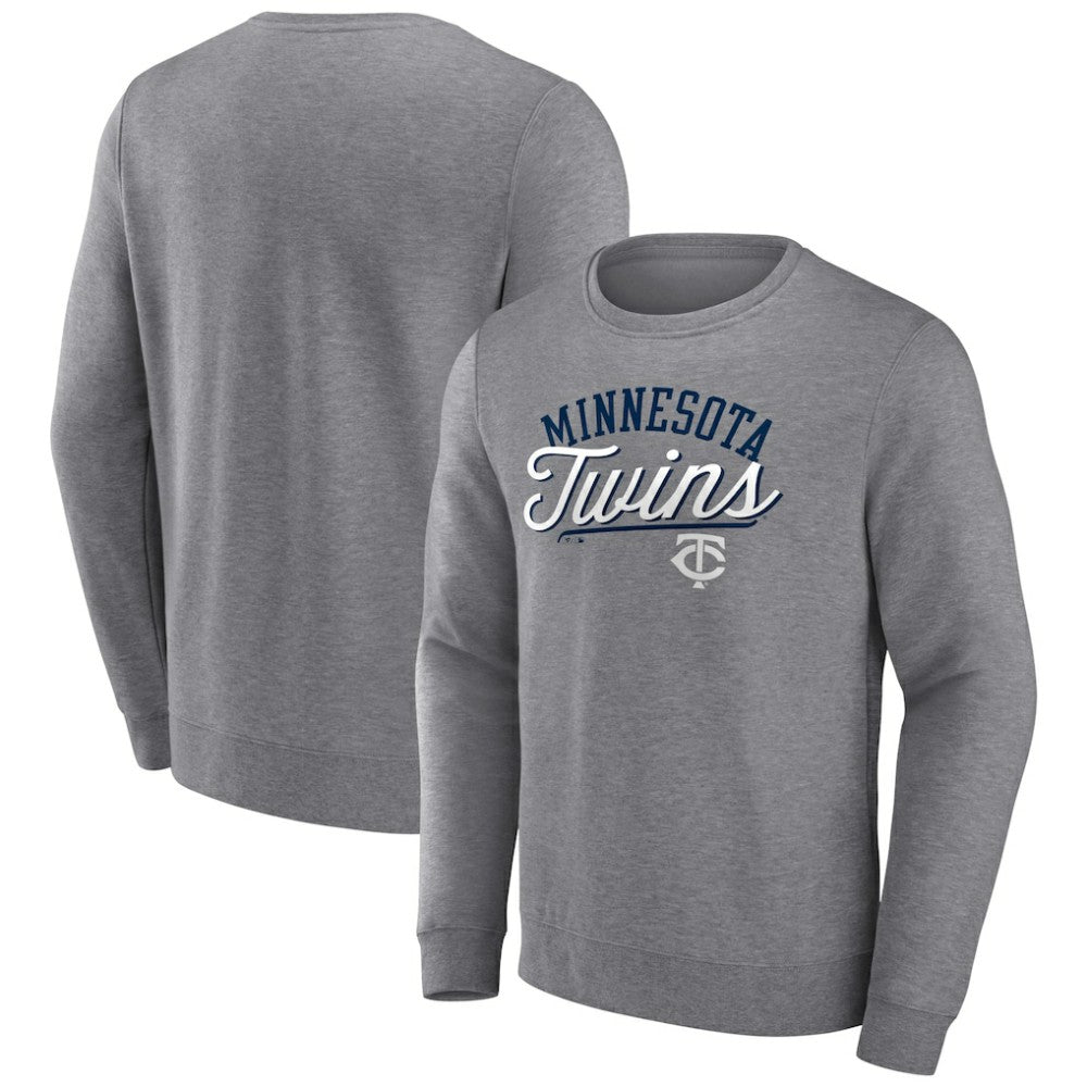 Minnesota Twins Simplicity Pullover Sweatshirt - Heather Gray