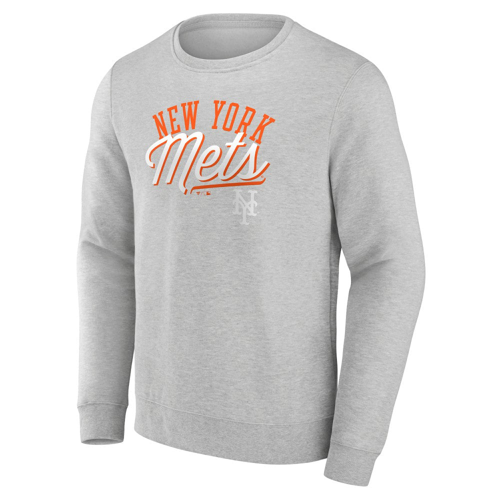 New York Mets Simplicity Pullover Sweatshirt - Heather Gray