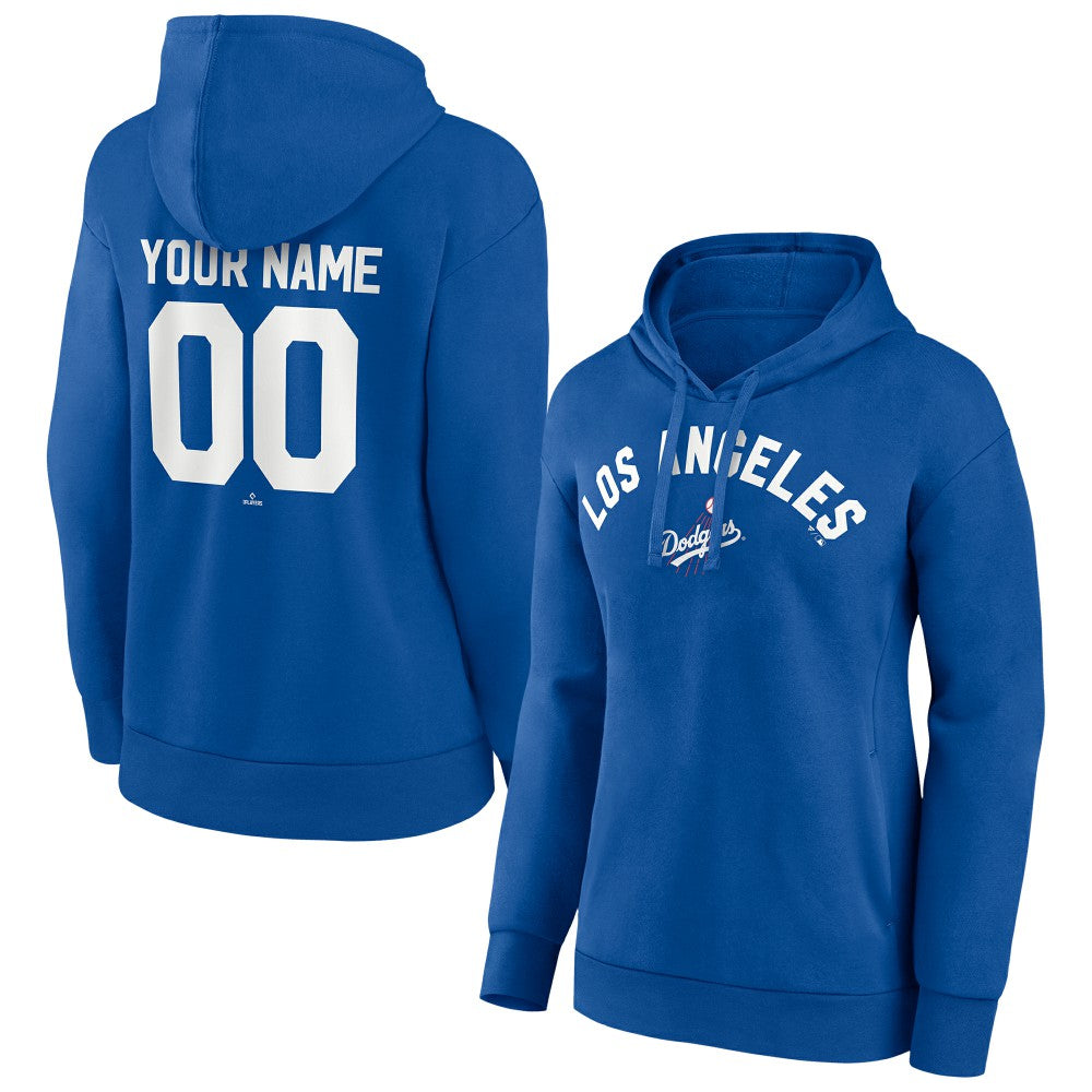 Los Angeles Dodgers Women's Personalized Cooperstown Collection Winning Streak Pullover Hoodie - Royal