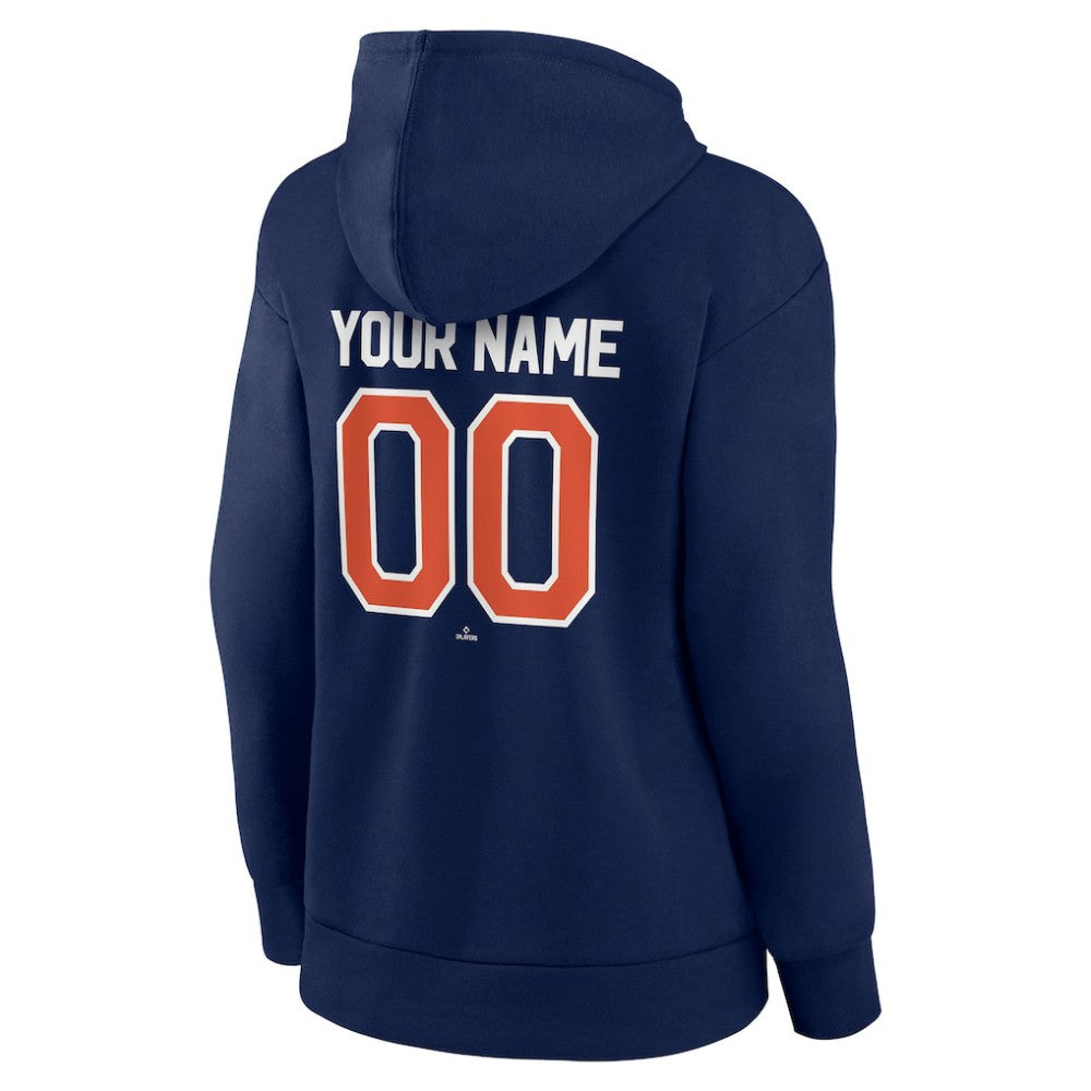 Detroit Tigers Women's Personalized Team Winning Streak Pullover Hoodie - Navy