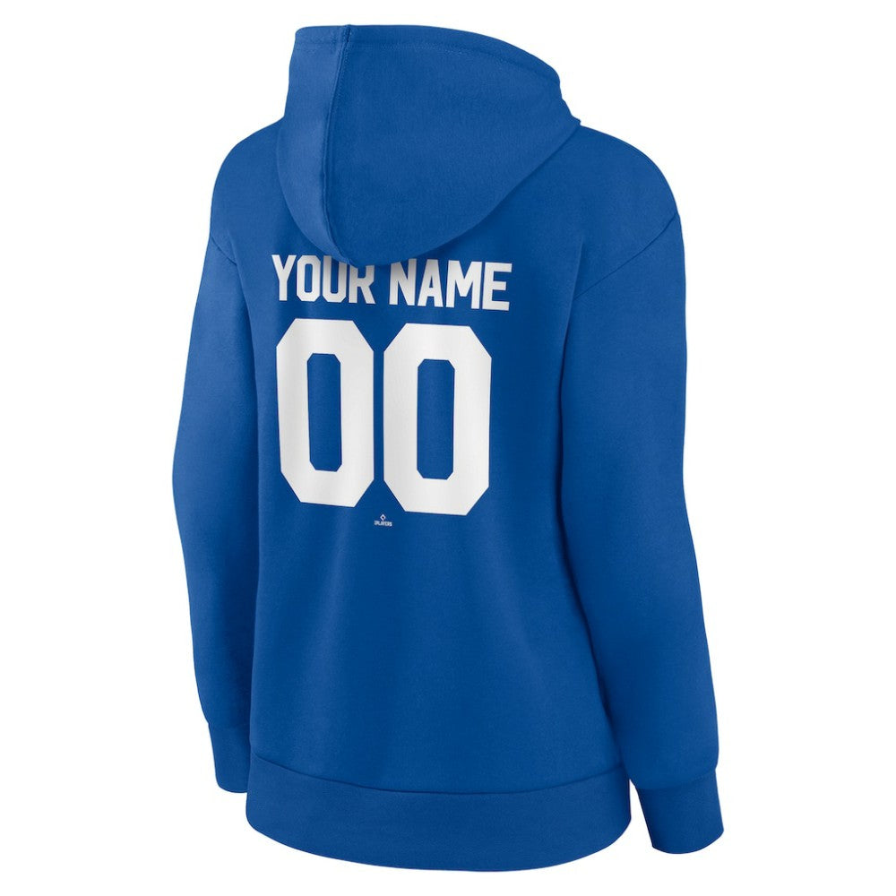 Los Angeles Dodgers Women's Personalized Team Winning Streak Pullover Hoodie - Royal