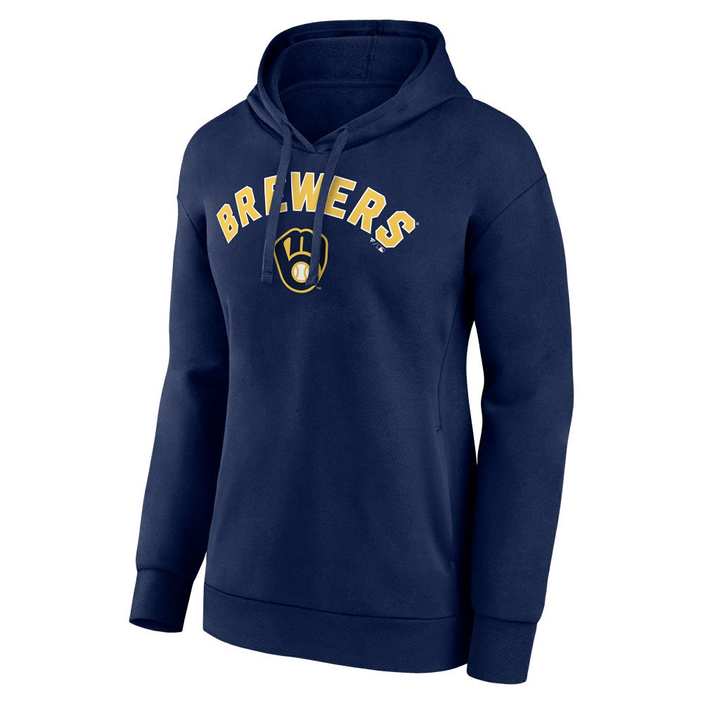 Milwaukee Brewers Women's Personalized Team Winning Streak Pullover Hoodie - Navy