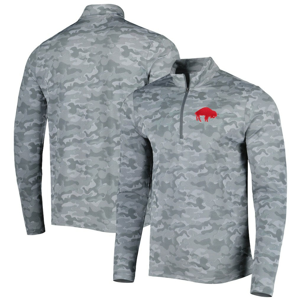 NFL Buffalo Bills Antigua Brigade Throwback Quarter-Zip Top