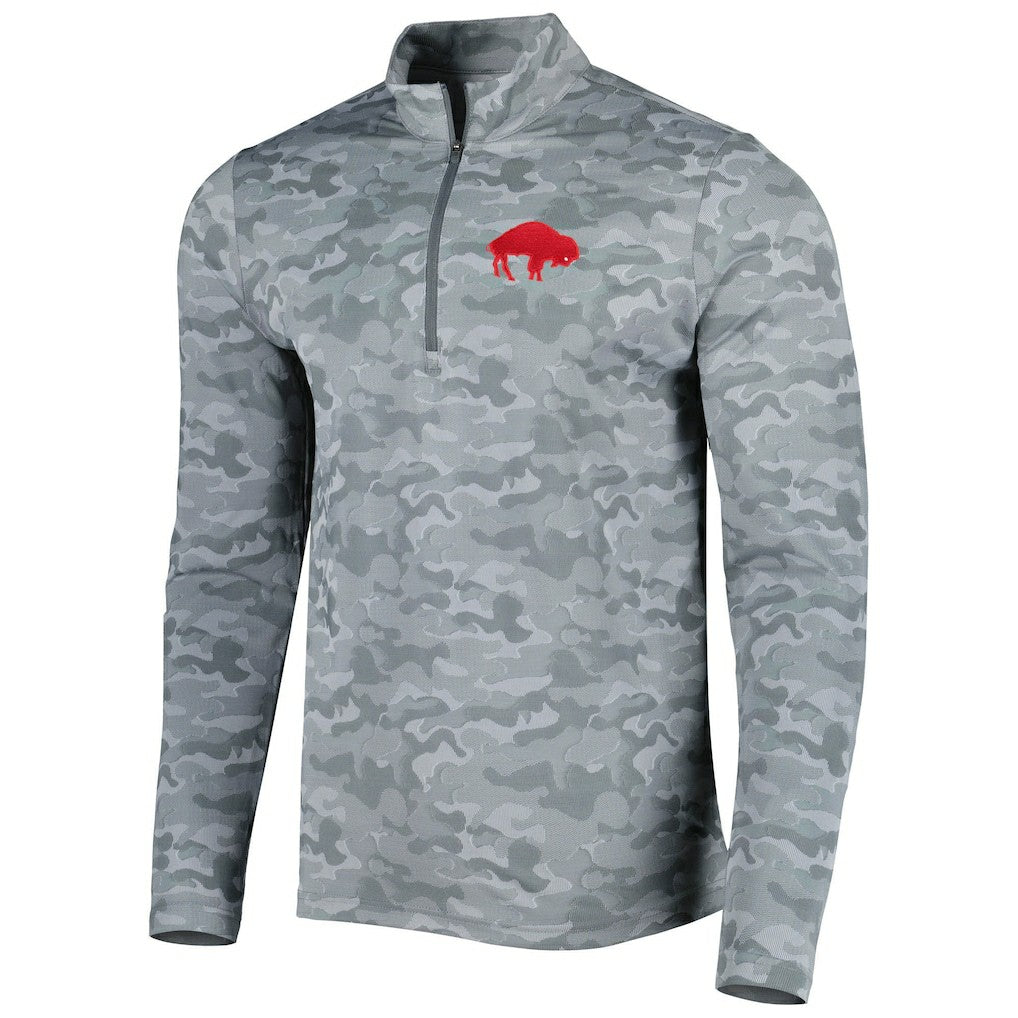 NFL Buffalo Bills Antigua Brigade Throwback Quarter-Zip Top