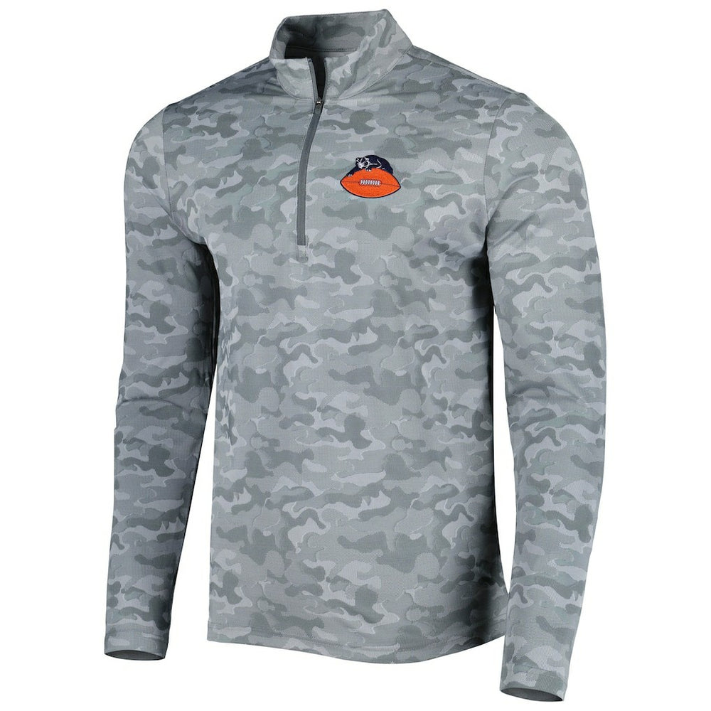 NFL Chicago Bears Antigua Brigade Throwback Quarter-Zip Top