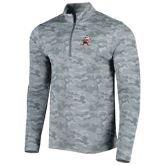NFL Cleveland Browns Antigua Brigade Throwback Quarter-Zip Top