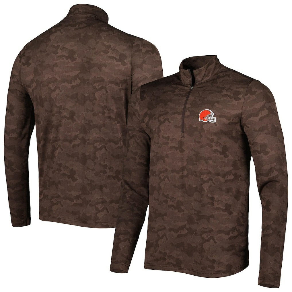 NFL Cleveland Browns Antigua Brigade Quarter-Zip Sweatshirt
