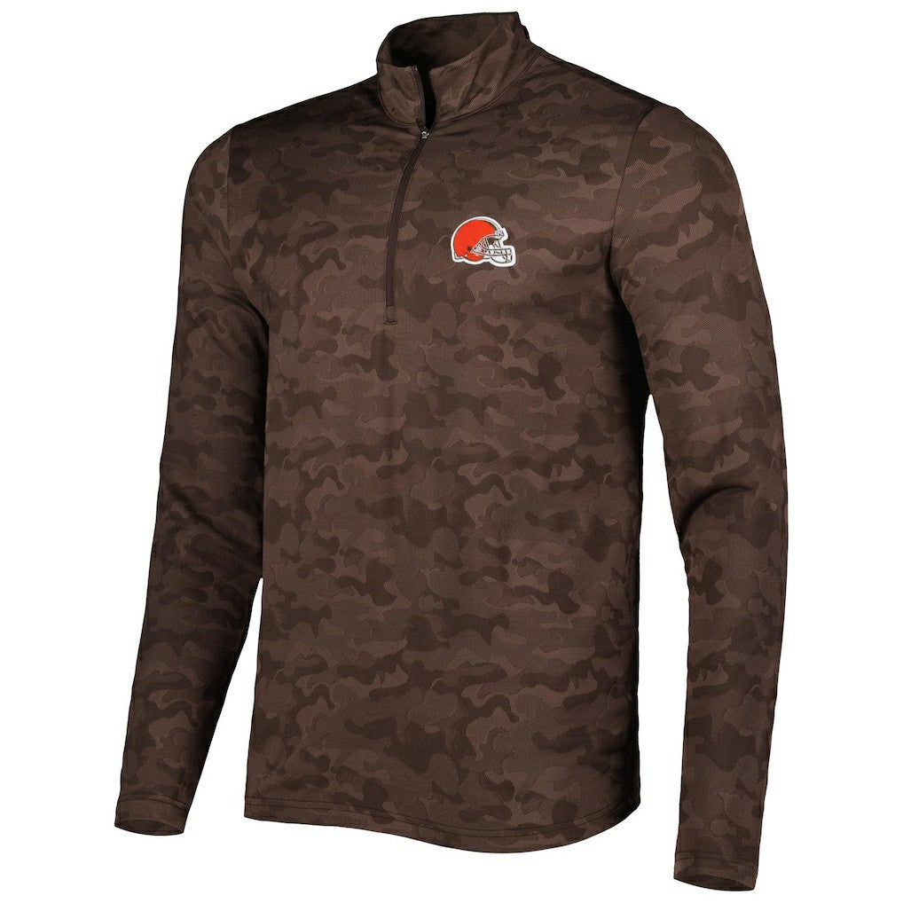 NFL Cleveland Browns Antigua Brigade Quarter-Zip Sweatshirt