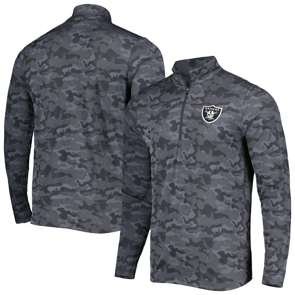 NFL Las Vegas Raiders Antigua Brigade Quarter-Zip Sweatshirt