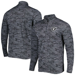 NFL Las Vegas Raiders Antigua Brigade Quarter-Zip Sweatshirt