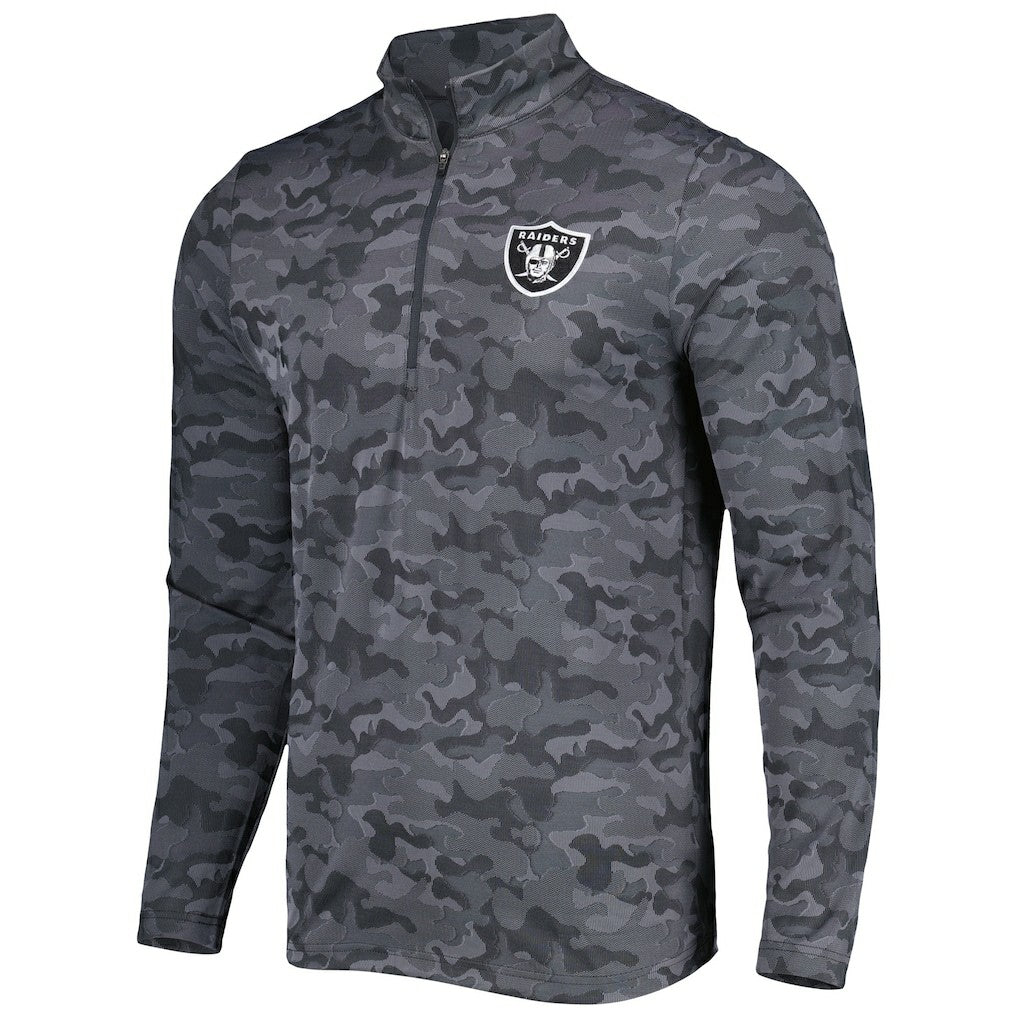 NFL Las Vegas Raiders Antigua Brigade Quarter-Zip Sweatshirt