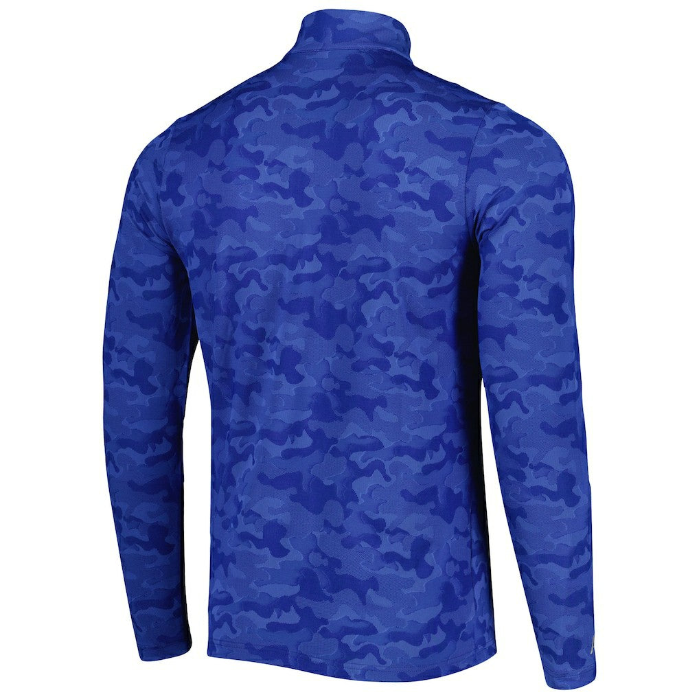 NFL New England Patriots Antigua Brigade Throwback Quarter-Zip Top