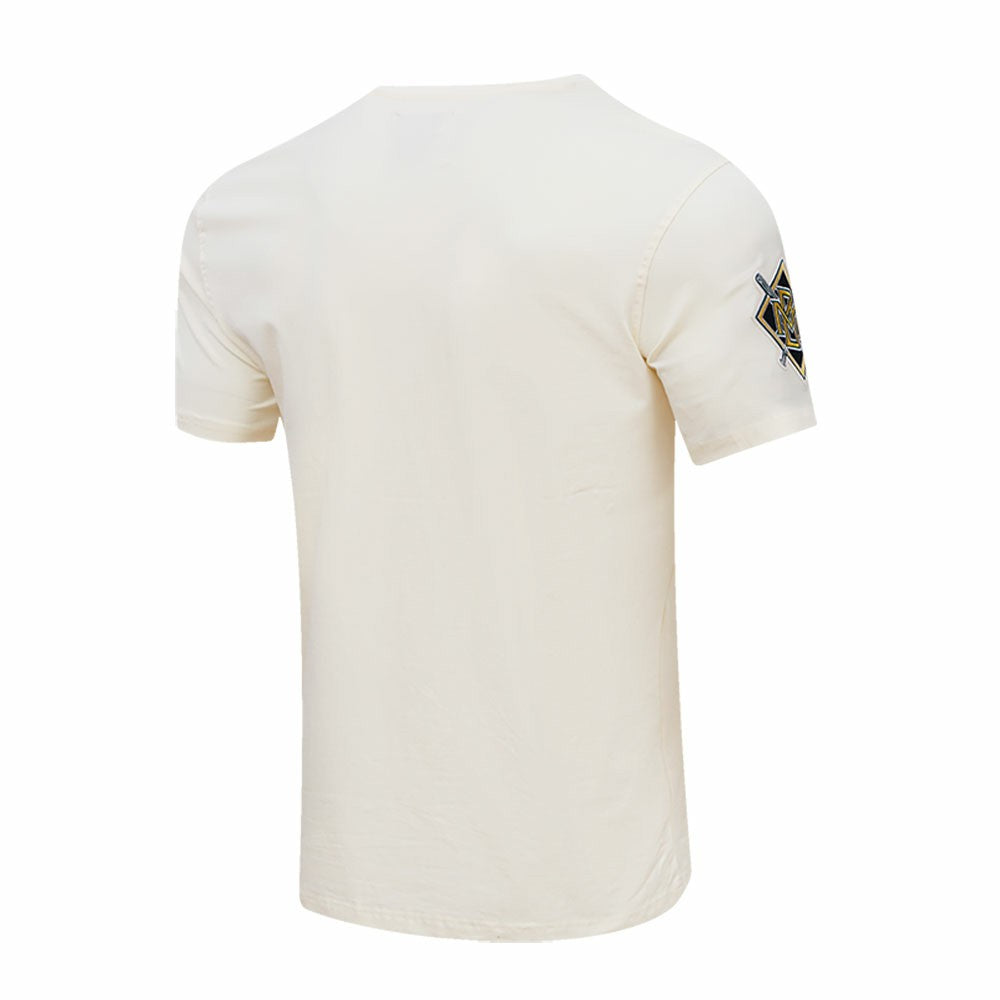 Milwaukee Brewers Pro Standard Cooperstown Collection Old English T-Shirt - Cream