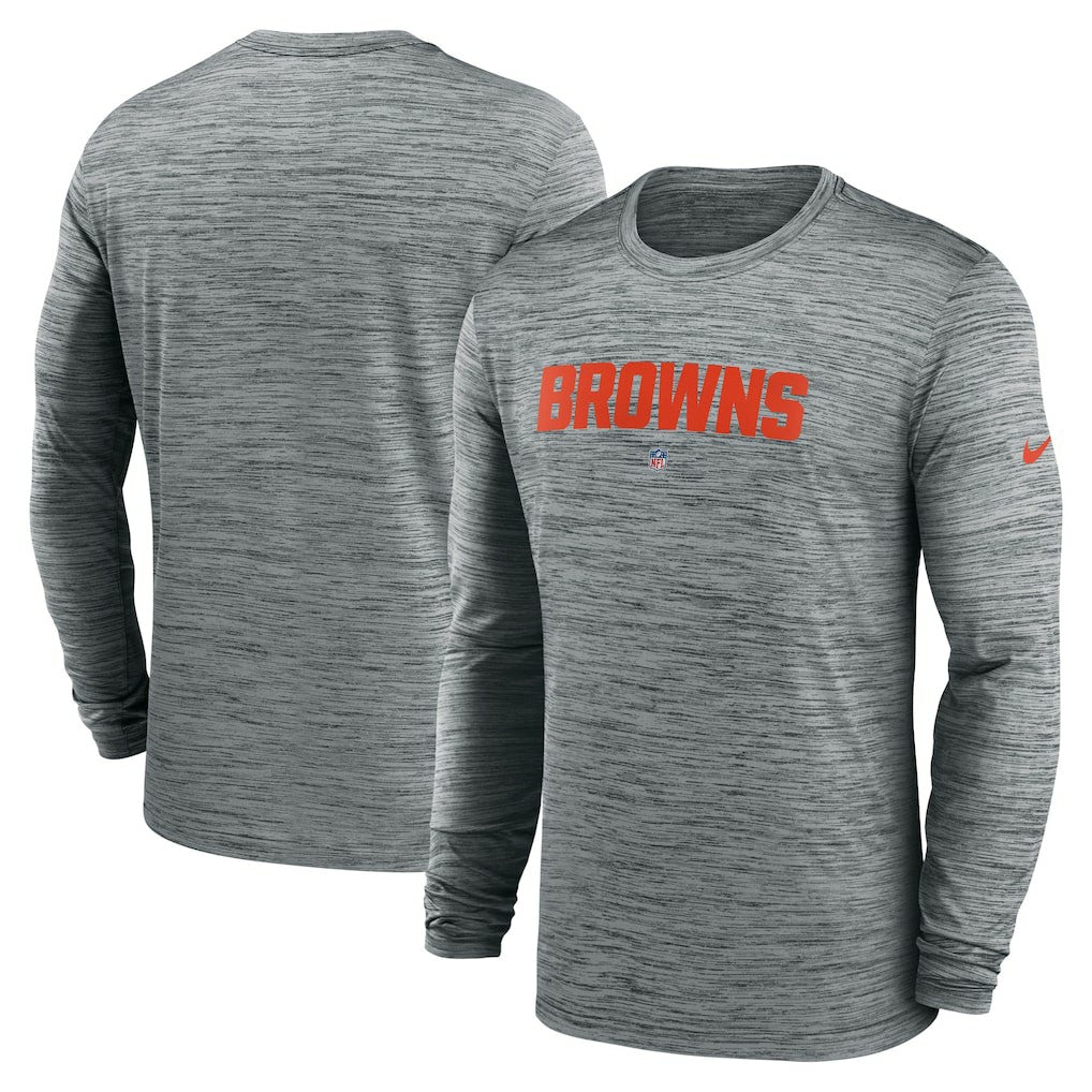 NFL Cleveland Browns Sideline Team Velocity Performance Long Sleeve T-Shirt
