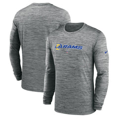 NFL Los Angeles Rams Sideline Team Velocity Performance Long Sleeve T-Shirt