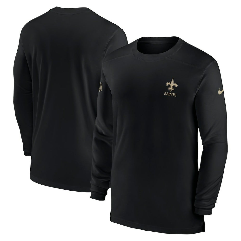 NFL New Orleans Saints Sideline Coach Performance Long Sleeve T-Shirt