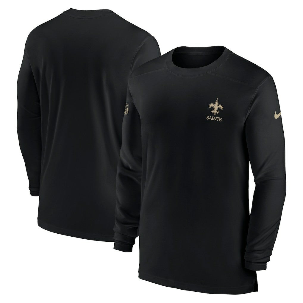 NFL New Orleans Saints Sideline Coach Performance Long Sleeve T-Shirt