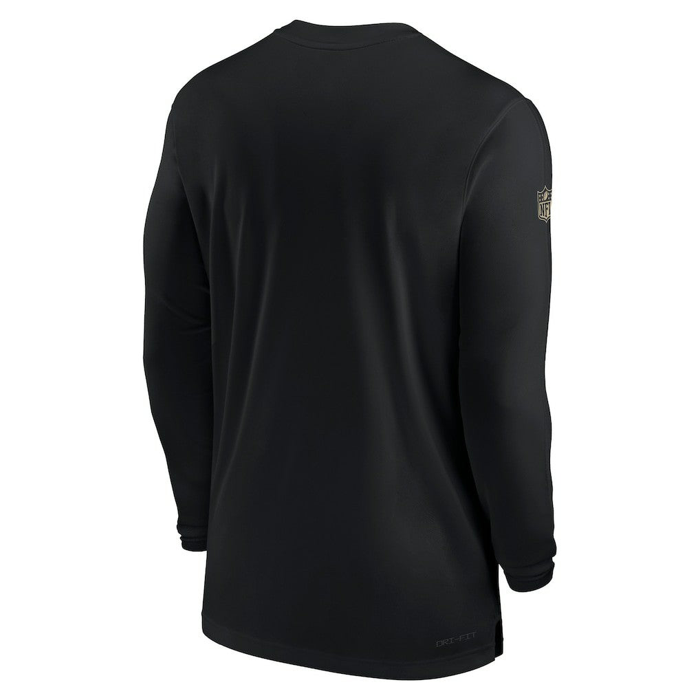 NFL New Orleans Saints Sideline Coach Performance Long Sleeve T-Shirt