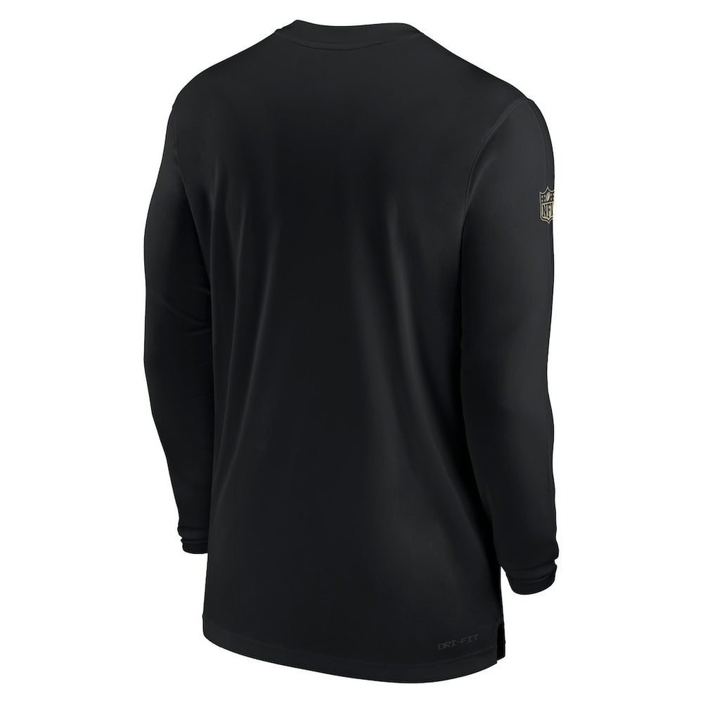 NFL New Orleans Saints Sideline Coach Performance Long Sleeve T-Shirt