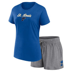 St. Louis Blues Fanatics Women's Script T-Shirt & Shorts Set