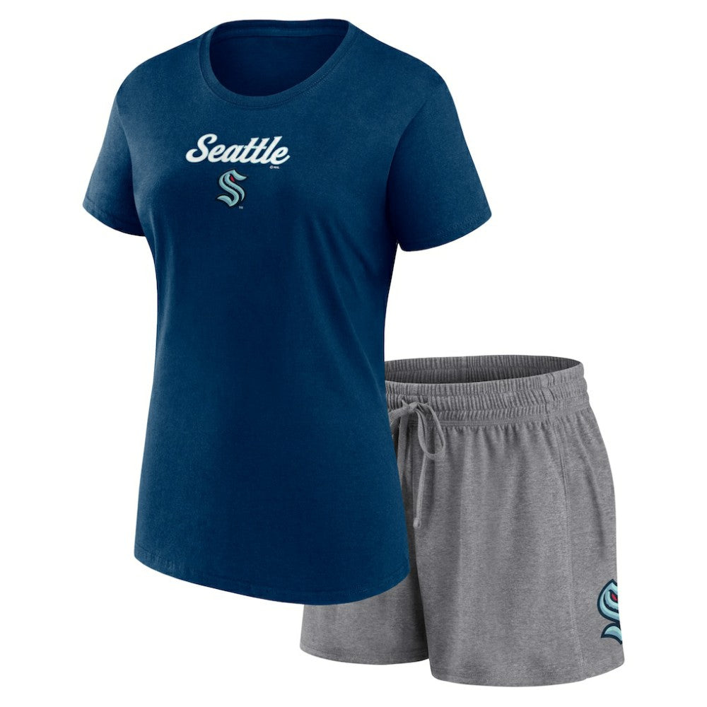 Seattle Kraken Fanatics Women's Script T-Shirt & Shorts Set