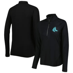 Boston Red Sox Levelwear Women's Energy Quarter-Zip Jacket - Black