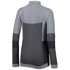 Atlanta Braves Levelwear Women's Verse Asymmetrical Raglan Tri-Blend Quarter-Zip Jacket - Charcoal
