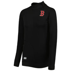 Boston Red Sox Levelwear Women's Verse Asymmetrical Raglan Tri-Blend Quarter-Zip Jacket - Black