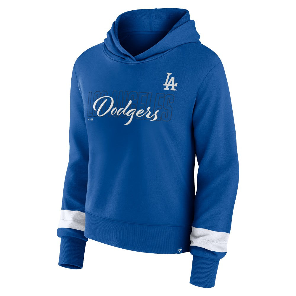 Los Angeles Dodgers Women's Over Under Pullover Hoodie - Royal
