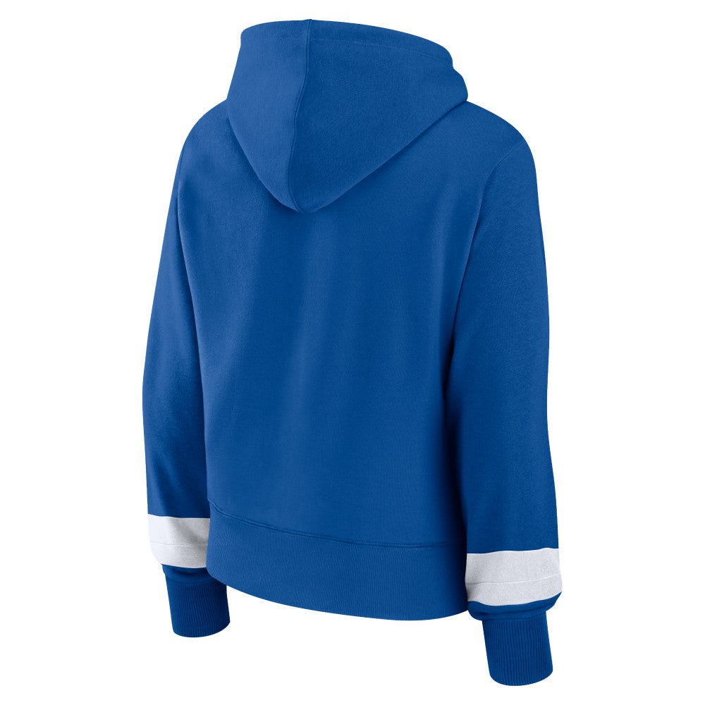 Los Angeles Dodgers Women's Over Under Pullover Hoodie - Royal