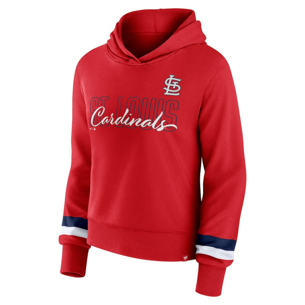 St. Louis Cardinals Women's Over Under Pullover Hoodie - Red