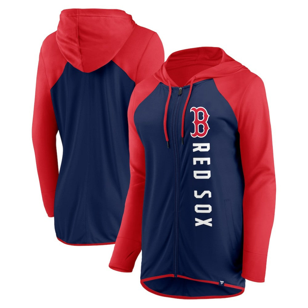 Boston Red Sox Women's Forever Fan Full-Zip Hoodie Jacket - Navy/Red