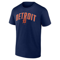 Detroit Tigers Arch T-Shirt & Shorts Combo Set - Navy/Heather Gray