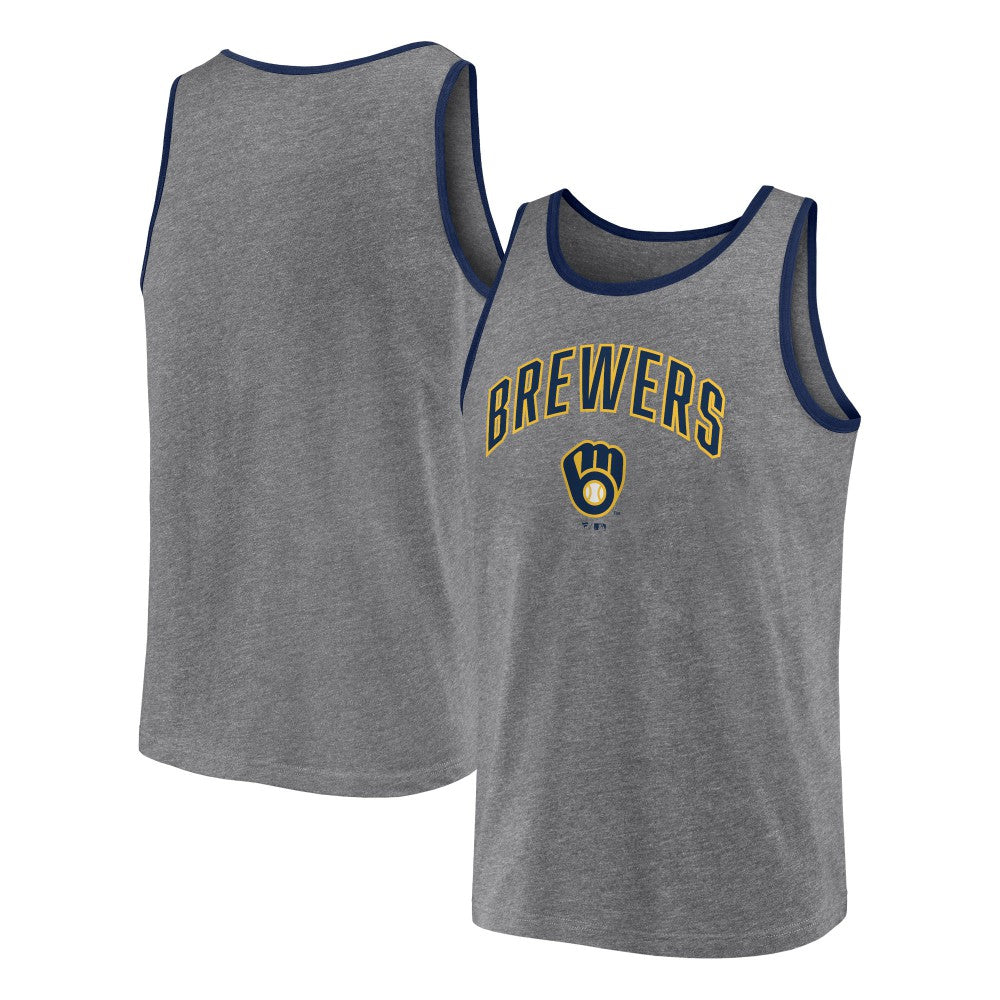 Milwaukee Brewers Primary Tank Top - Heather Gray