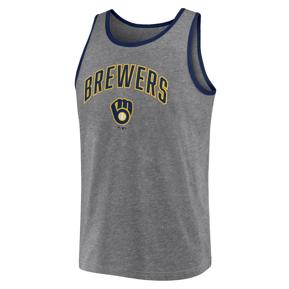 Milwaukee Brewers Primary Tank Top - Heather Gray