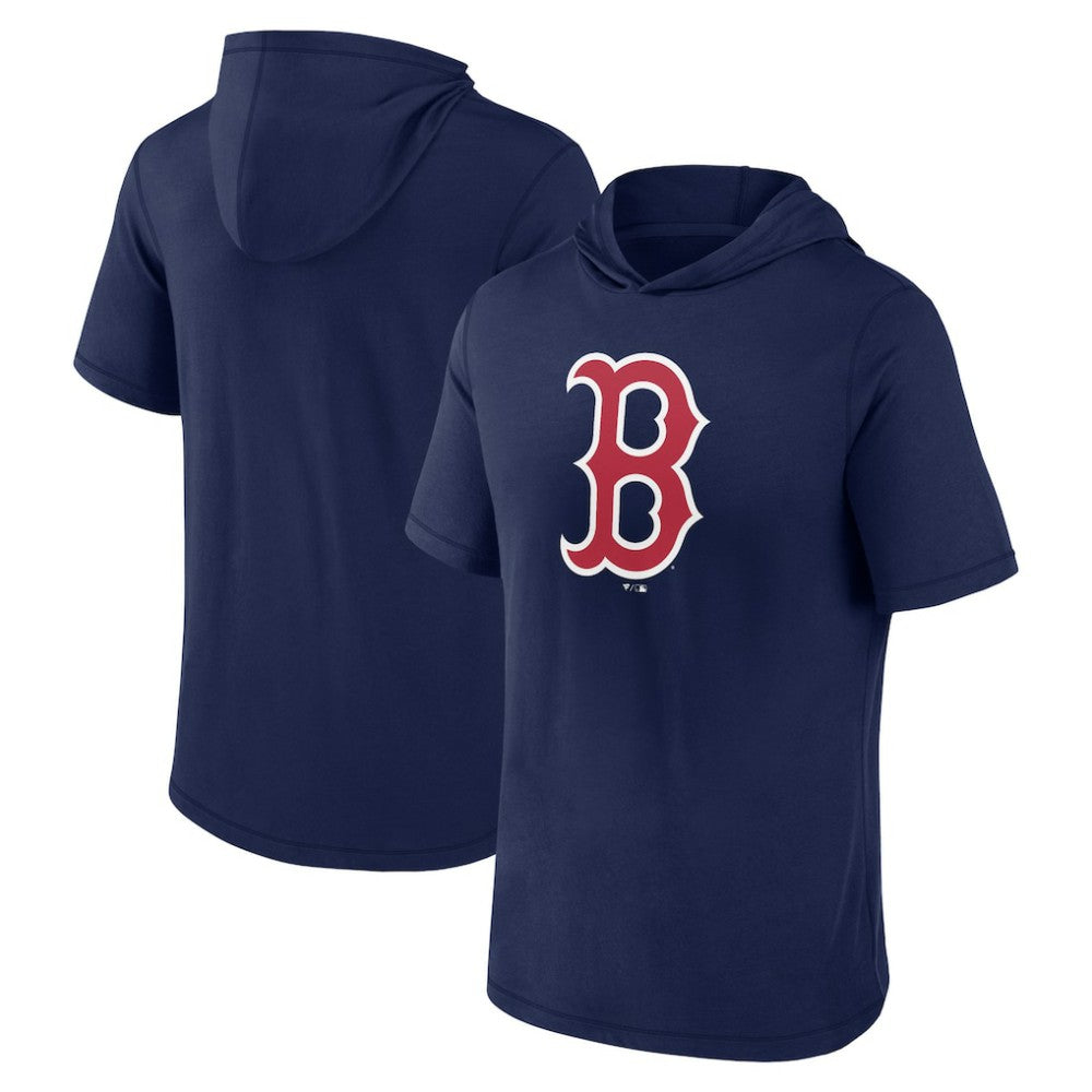 Boston Red Sox Short Sleeve Hoodie T-Shirt - Navy