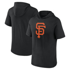 San Francisco Giants Short Sleeve Hoodie T-Shirt - Black