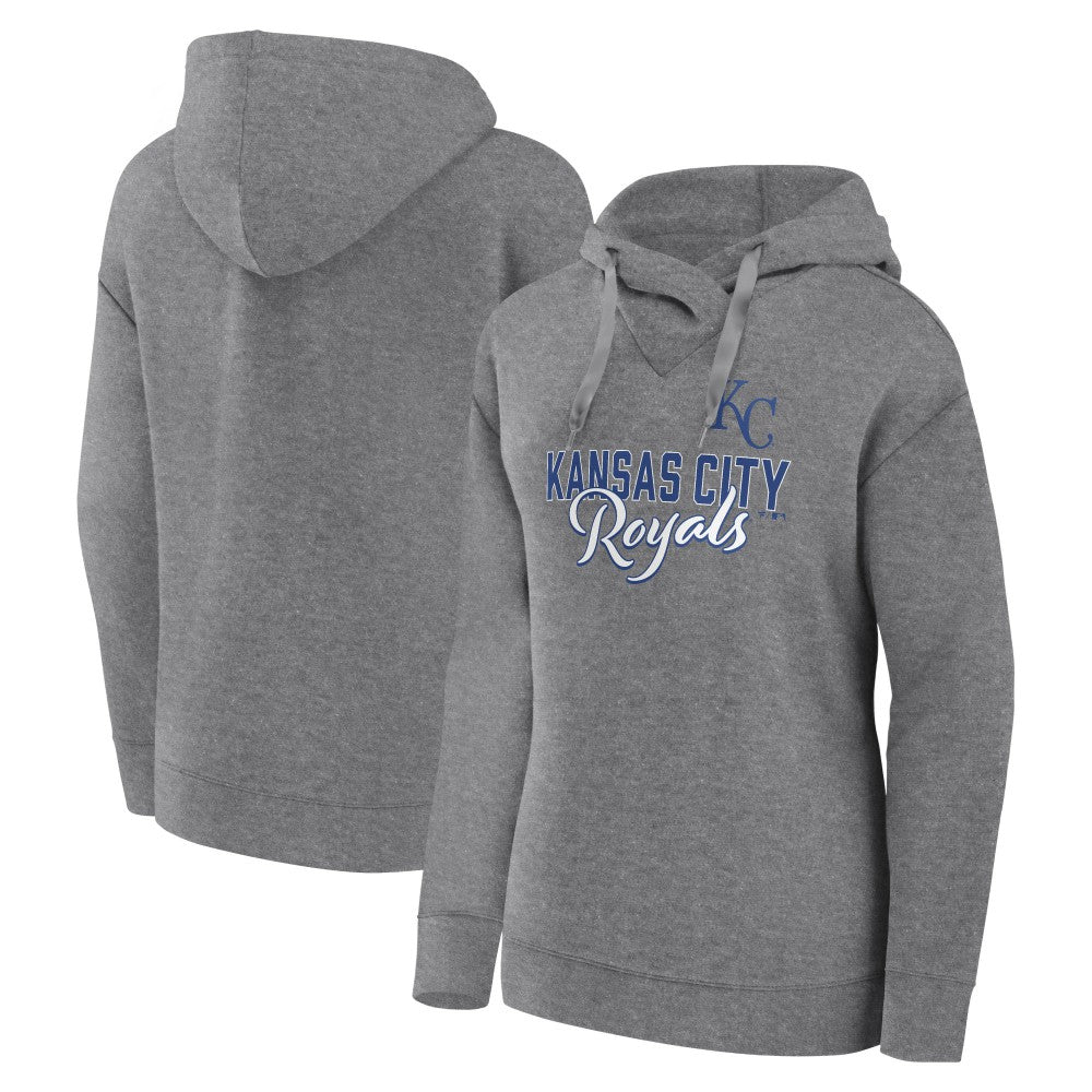 Kansas City Royals Women's Script Favorite Lightweight Pullover Hoodie - Heather Gray